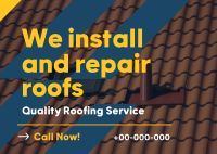 Quality Roof Service Postcard Design