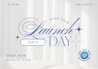 Sophisticated Launch Day Postcard Design