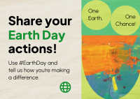 Earth Day Action Postcard Design