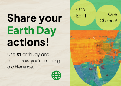 Earth Day Action Postcard Image Preview