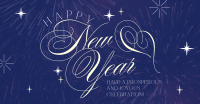 Elegant New Year Greeting Facebook Ad Design