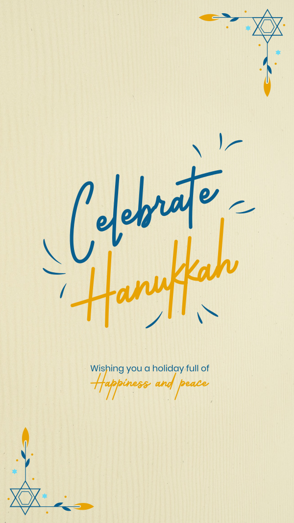 Hanukkah Holiday Instagram Story Design Image Preview