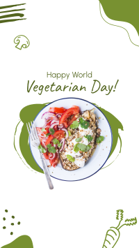 Happy Vegetarian Day! Instagram Story Design
