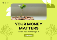 Money Matters Podcast Postcard Image Preview