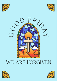 Good Friday Stained Glass Flyer Image Preview