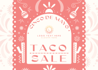 Cinco de Mayo Taco Promo Postcard Design