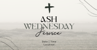 Minimalist Ash Wednesday Facebook ad Image Preview