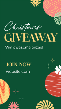Abstract Christmas Giveaway Facebook story Image Preview