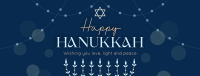 Festive Hanukkah Lights Facebook cover Image Preview