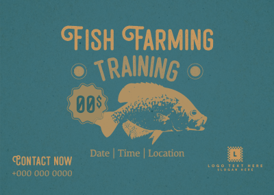 Fish Farming Training Postcard Image Preview