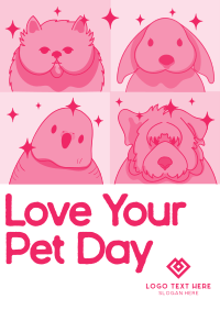 Modern Love Your Pet Day Poster Design