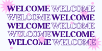 Welcome Shapes Twitter Post Design