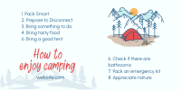 How to enjoy camping Twitter post Image Preview
