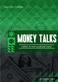 Money Talks Podcast Flyer Design