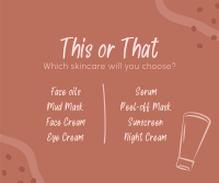 This or That Skincare Facebook post Image Preview