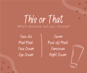 This or That Skincare Facebook post Image Preview