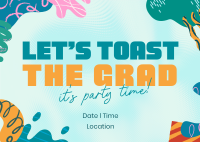 Graduation Day Toast Postcard Design