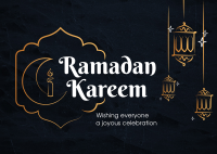 Ramadan Pen Stroke Postcard Design