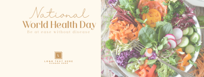 Minimalist World Health Day Greeting Facebook cover Image Preview
