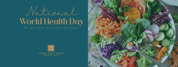 Minimalist World Health Day Greeting Facebook Cover Design Image Preview