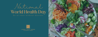 Minimalist World Health Day Greeting Facebook cover Image Preview