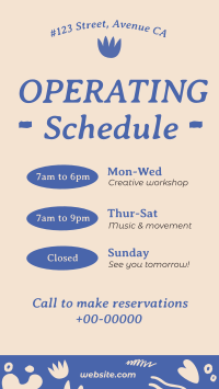 Minimalist Operating Hours TikTok Video Image Preview