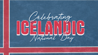 Geometric Icelandic National Day Facebook event cover Image Preview