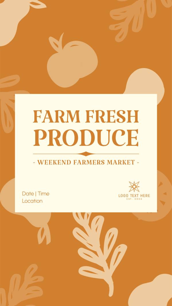 Farmers Market Produce Instagram Story Design Image Preview