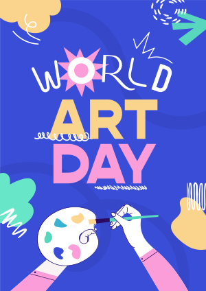 Quirky World Art Day Flyer Image Preview