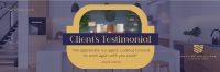 Clean Real Estate Testimonial Twitter Header Image Preview