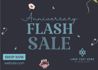 Anniversary Flash Sale Postcard Image Preview