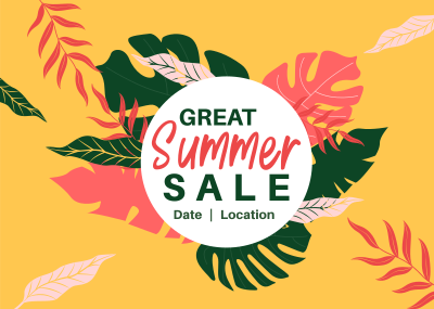 Great Summer Sale Postcard Image Preview