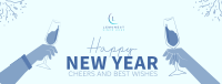 Cheers To New Year Facebook cover Image Preview