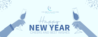 Cheers To New Year Facebook cover Image Preview