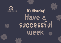 Success Starts on Mondays Postcard Image Preview