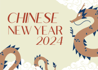 Dragon Lunar Year Postcard Image Preview
