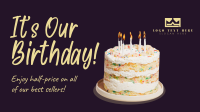 Business Birthday Greeting Facebook Event Cover Design