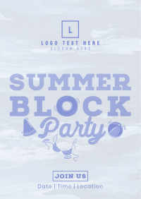 Floating Summer Party Poster Design