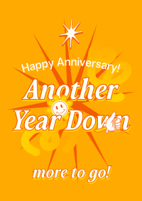 Quirky Work Anniversary Poster Design