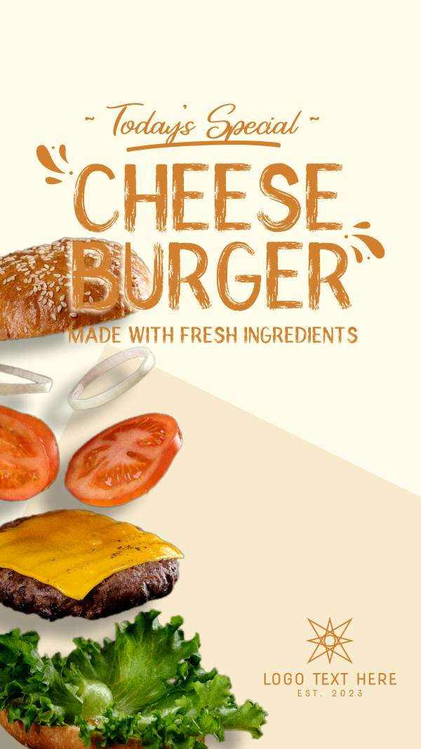 Deconstructed Hamburger Instagram Story Design Image Preview