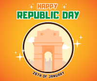 Happy Republic Day Facebook Post Design