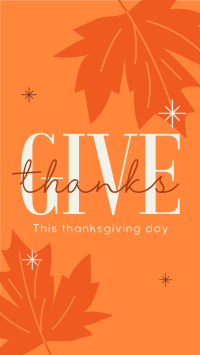 Minimalist Thanksgiving Facebook Story Design