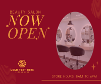 Hair Salon is Open Facebook Post Design