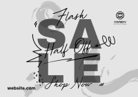 Doodly Generic Flash Sale Postcard Image Preview