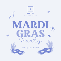 Mardi Gras Party Instagram Post Design