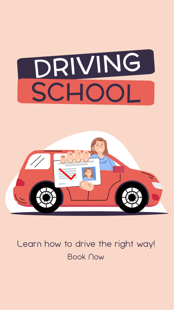 Best Driving School Instagram Story Design Image Preview