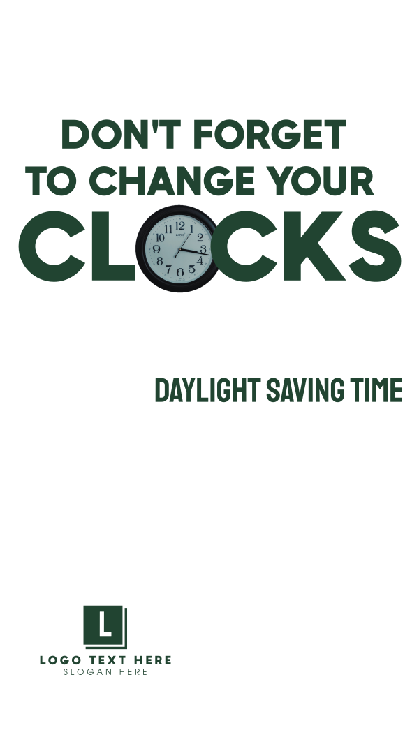 Daylight Saving Time Reminder Facebook Story Design Image Preview