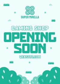 Game Shop Opening Poster Image Preview