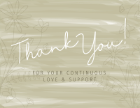 Watercolor Garden Thank You Card Image Preview