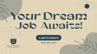 Modern Floral Dream Job Awaits Facebook Event Cover Image Preview
